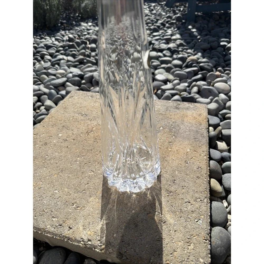 Vintage Block Crystal Decanter with Stopper - excellent cond. 16